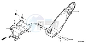 NC700XAD NC700X ABS Europe Direct - (ED) drawing REAR FENDER