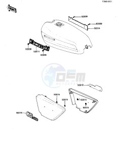 KZ 550 D [GPZ] (D1) [GPZ] drawing LABELS