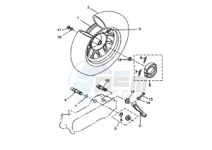 BW'S NAKED 50 drawing REAR WHEEL