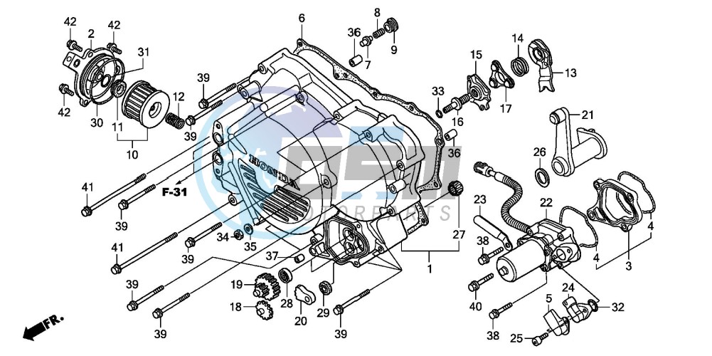 FRONT CRANKCASE COVER (TRX500FE/FPE)