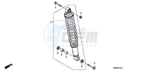 TRX250XD TRX250X Australia - (U) drawing REAR CUSHION