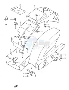 GSX-R750 (E28) drawing REAR FENDER