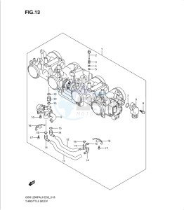 GSX1250 FA drawing THROTTLE BODY