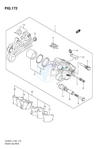 DL650 (E2) V-Strom drawing REAR CALIPER (DL650AL1 E2)