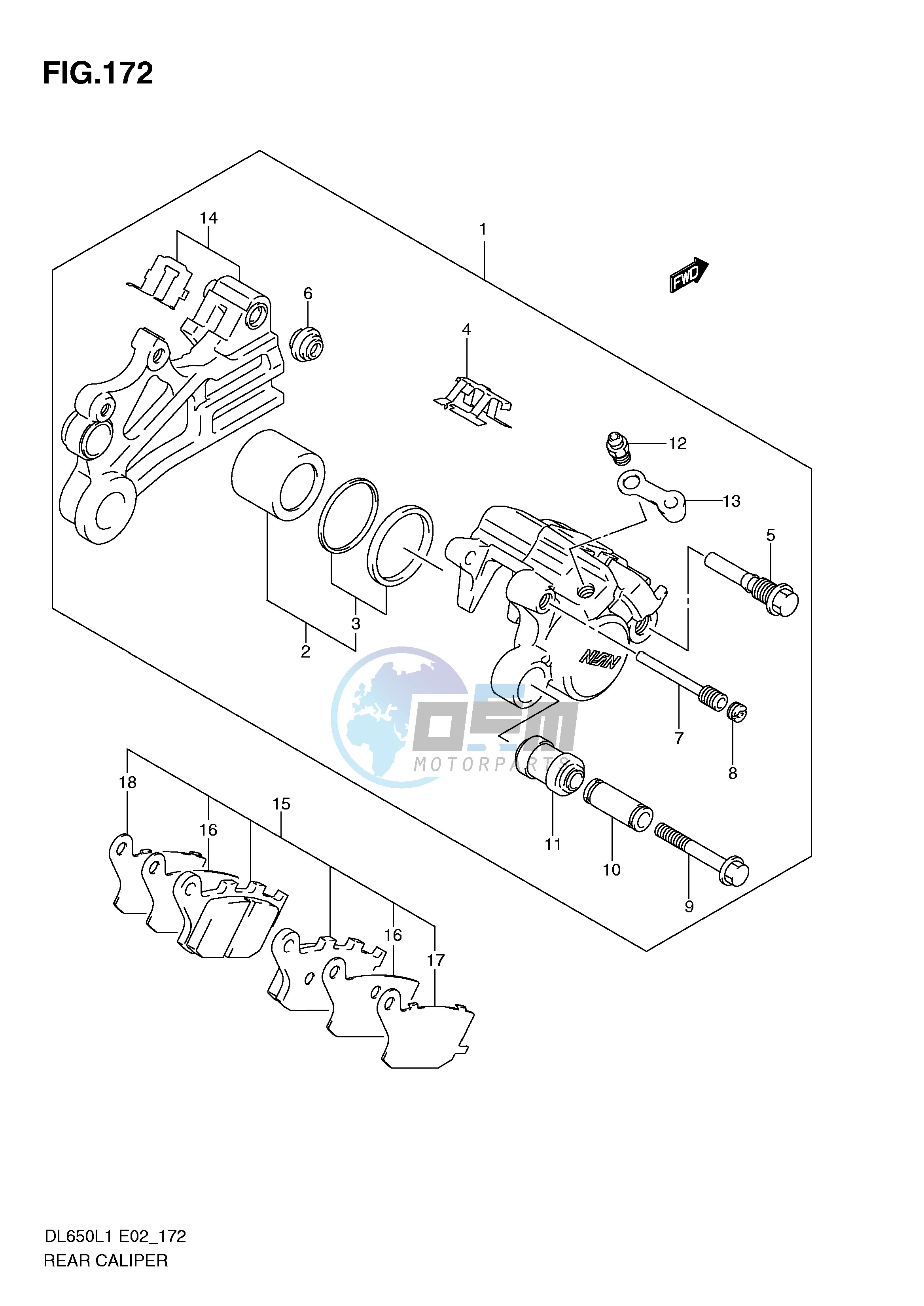 REAR CALIPER (DL650AL1 E2)