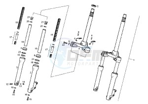 ATLANTIS O2 TWO CHIC - 50 cc drawing FRONT FORK