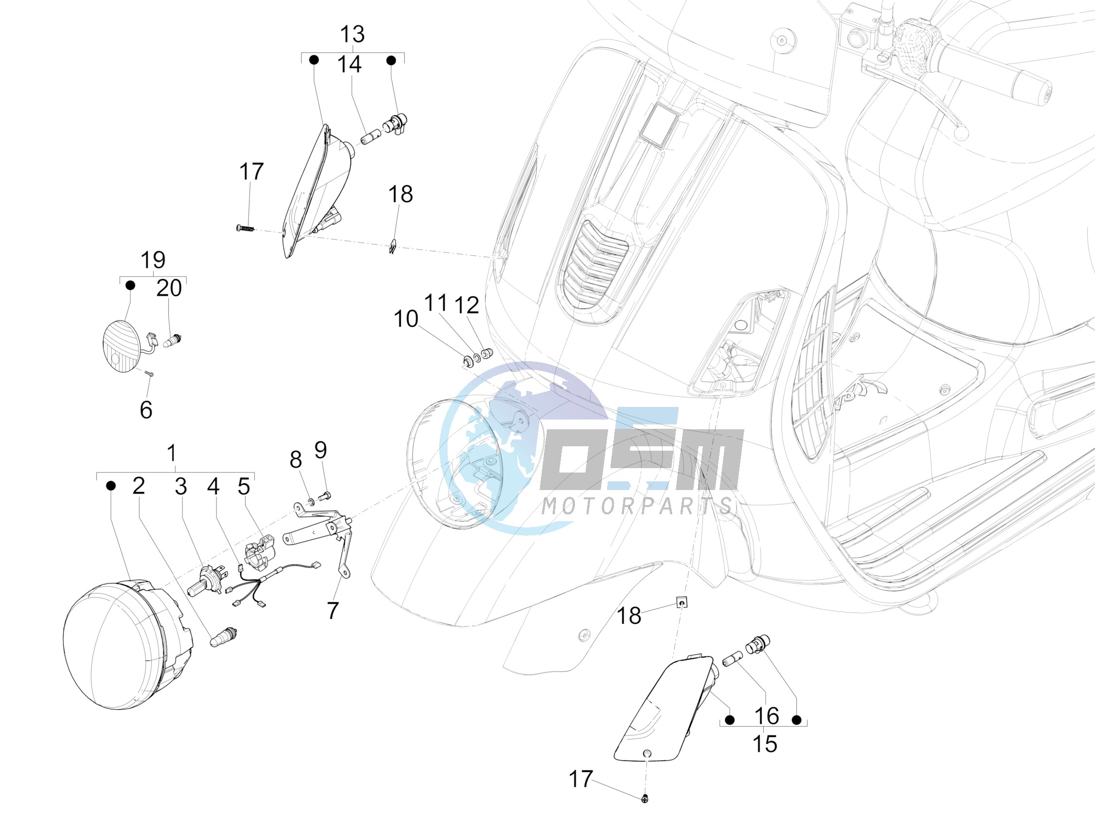 Front headlamps - Turn signal lamps