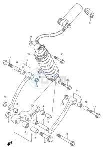 GSX750F (E4) drawing REAR CUSHION LEVER (E4,E18,E22,E25,E34,P37)