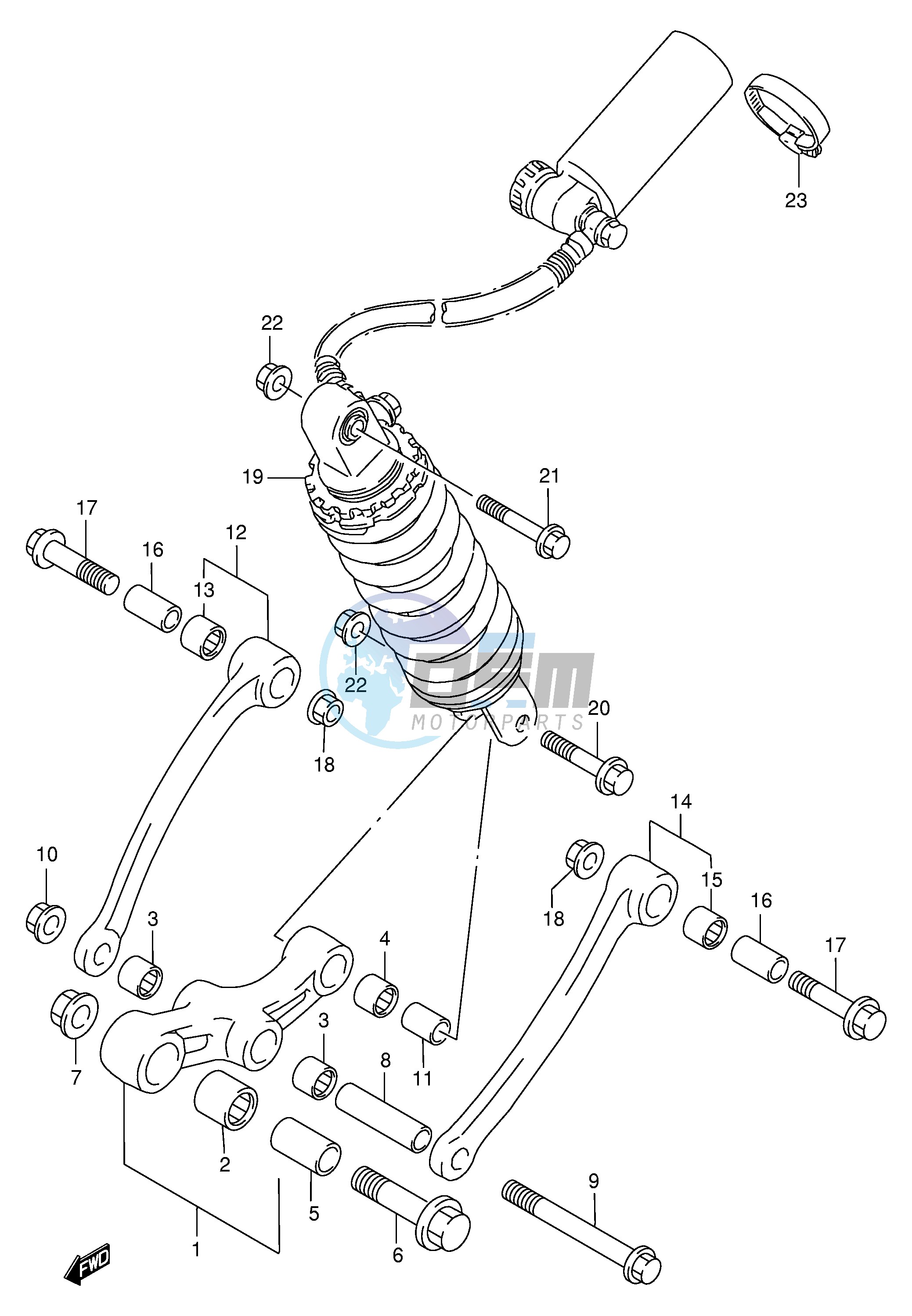 REAR CUSHION LEVER (E4,E18,E22,E25,E34,P37)