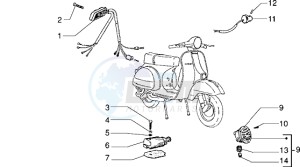 PX 125 E drawing Head light taillight