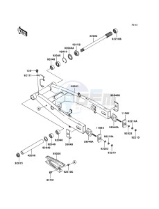 Z750 ZR750-J2H FR GB XX (EU ME A(FRICA) drawing Swingarm