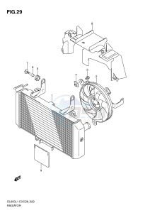 DL650 (E3) V-Strom drawing RADIATOR