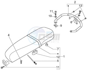 LX 150 USA drawing Saddle