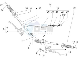 Runner 125 VX 4t e3 drawing Handlebars - Master cilinder