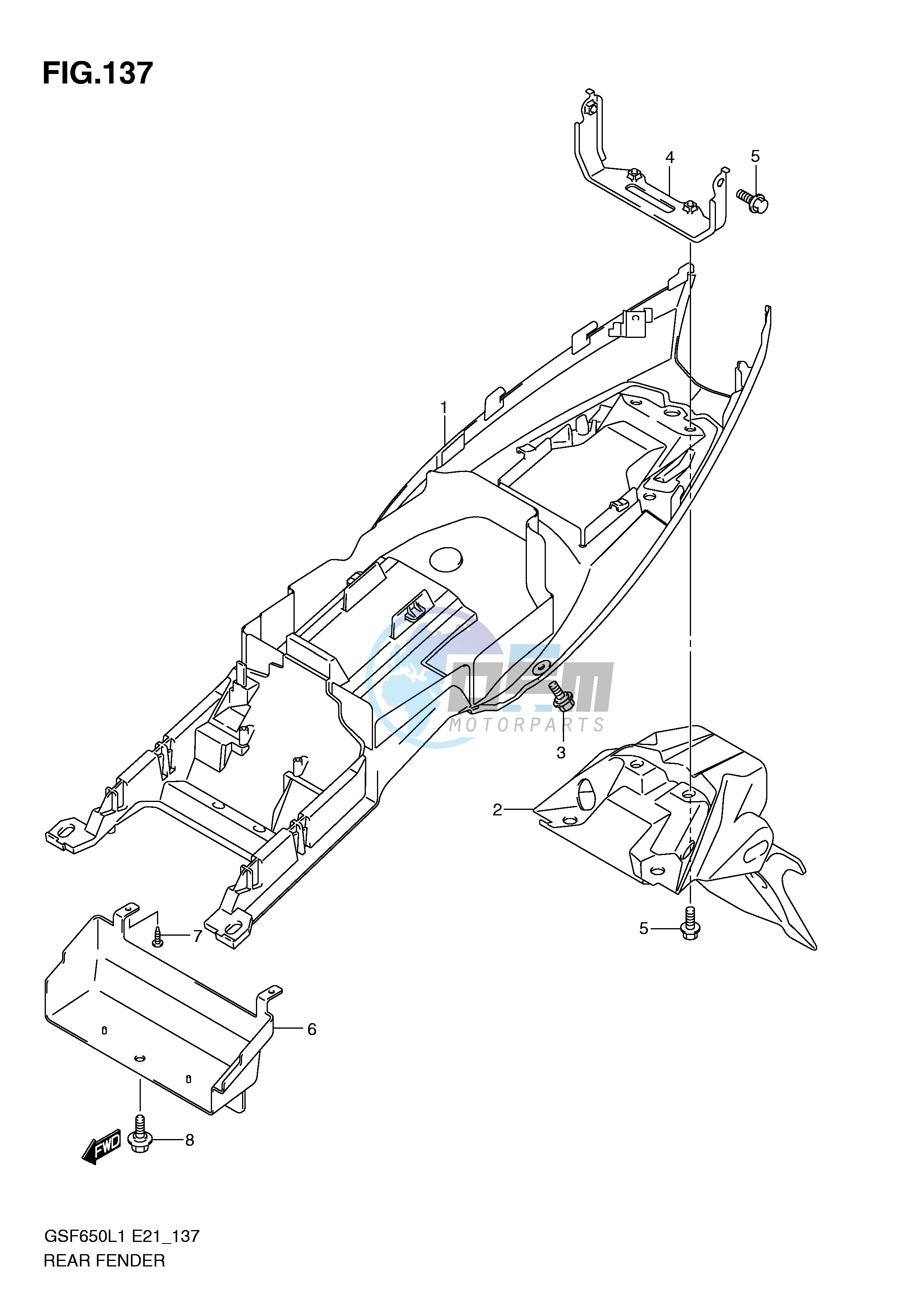 REAR FENDER (GSF650AL1 E21)