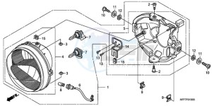 XL700V9 F / CMF drawing HEADLIGHT