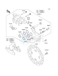 KRF 750 A [TERYX 750 4X4] (A8F) A8F drawing FRONT BRAKE