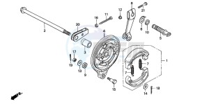 CM125C drawing REAR BRAKE PANEL