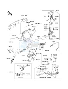 KVF 650 F [BRUTE FORCE 650 4X4I] (F6F-F9F ) F7F drawing HANDLEBAR