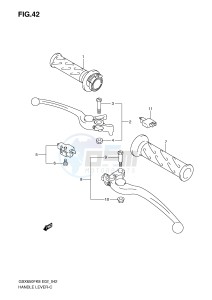 GSX650F (E2) Katana drawing HANDLE LEVER