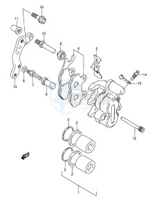 DR350 (E3) drawing FRONT CALIPER (MODEL L M)