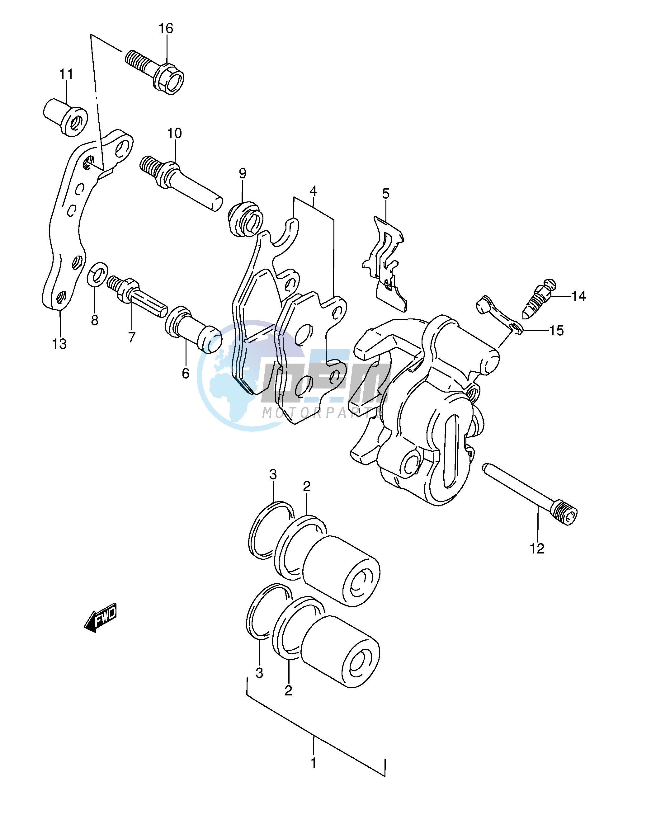 FRONT CALIPER (MODEL L M)