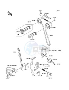 KLX250 KLX250SCF XX (EU ME A(FRICA) drawing Camshaft(s)/Tensioner