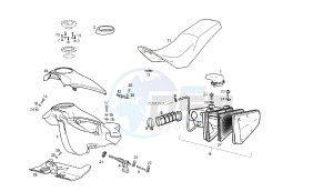 SENDA SM BAJA - 125 CC EU2 & EU3 drawing FUEL TANK - SEAT