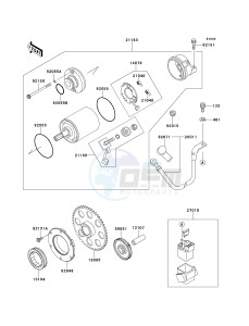 ZX 900 E [NINJA ZX-9R] (E1-E2) [NINJA ZX-9R] drawing STARTER MOTOR