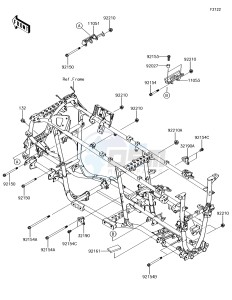 BRUTE FORCE 750 4x4i EPS KVF750HFF EU drawing Engine Mount