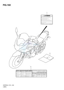 GSF650 (E21) Bandit drawing LABEL (GSF650UL1 E21)