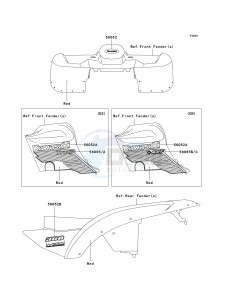 KVF 360 B [PRAIRIE 360] (B1-B3) [PRAIRIE 360] drawing DECALS-- RED- --- B1- -