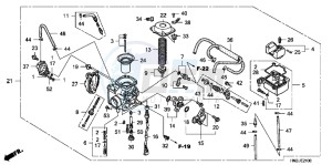 TRX500FPAD TRX500FPA ED drawing CARBURETOR