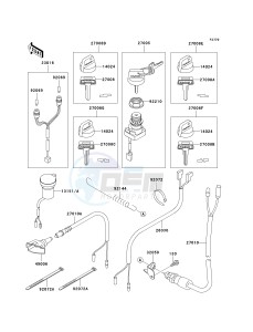 KVF 400 C [PRAIRIE 400 4X4] (C1-C4) [PRAIRIE 400 4X4] drawing IGNITION SWITCH