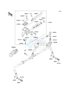 KSV 700 A [KFX 700] (A6F-A9F) A8F drawing FRONT MASTER CYLINDER