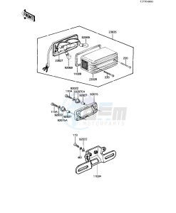 KZ 550 H [GPZ] (H1-H2) [GPZ] drawing TAILIGHT