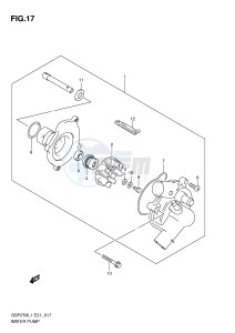 GSR750 (E21) drawing WATER PUMP