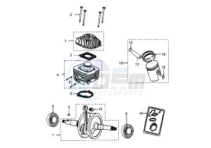 SPEEDFIGHT ARIA CATALYC - 50 cc drawing CYLINDER HEAD