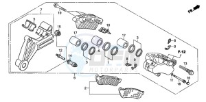 XL1000VA drawing REAR BRAKE CALIPER (XL1000V)