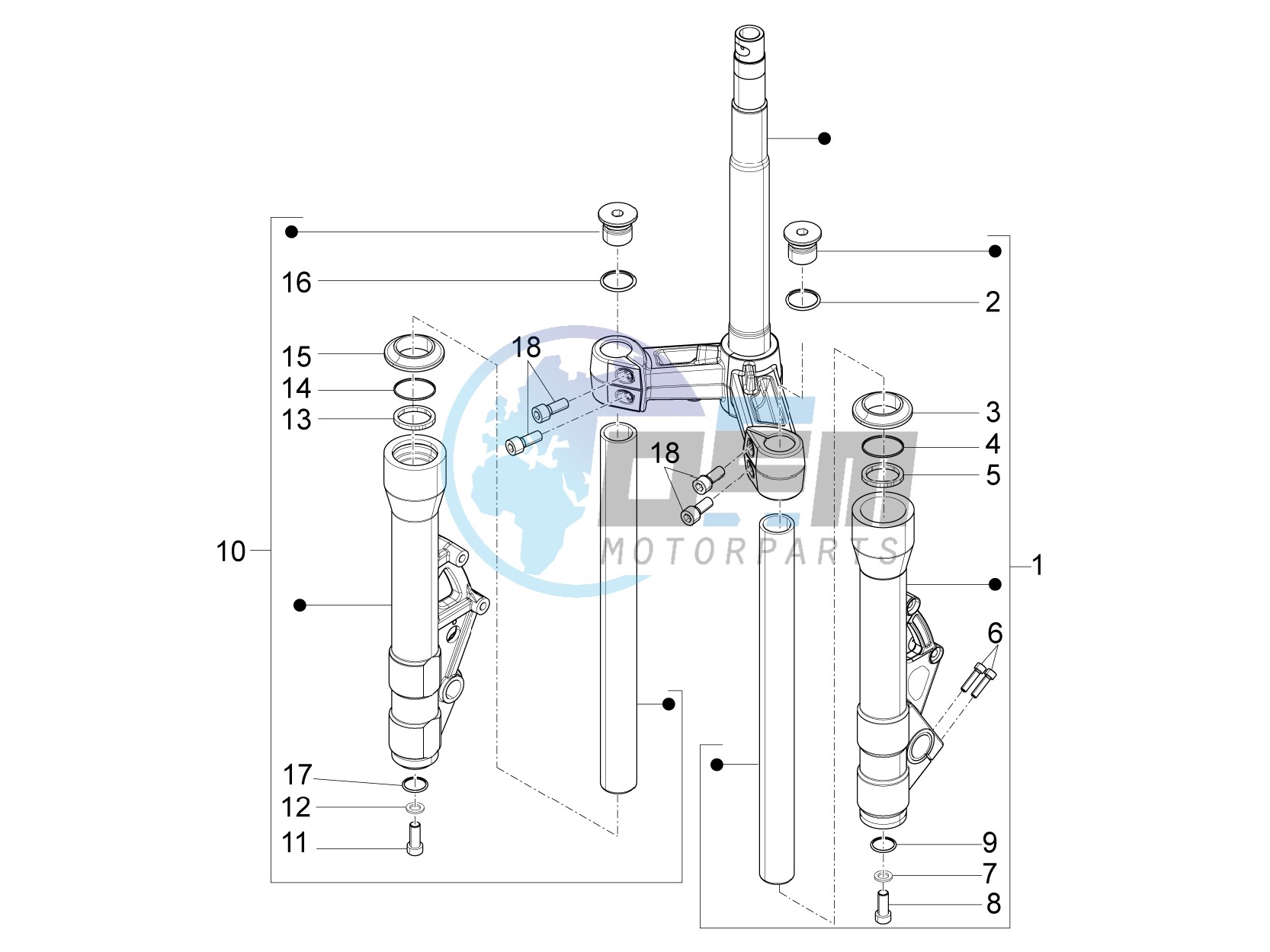 Fork components (Kayaba)