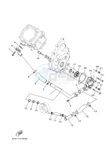 YFM700FWAD YFM70GPHH GRIZZLY 700 EPS (B1A3) drawing WATER PUMP