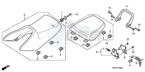 CBR125RWA France - (F / CMF WH) drawing SEAT