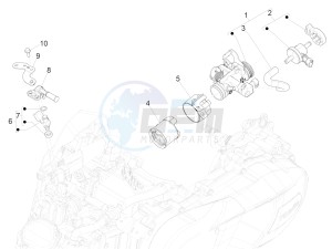 Medley 125 4T ie ABS (EMEA) drawing Throttle body - Injector - Union pipe