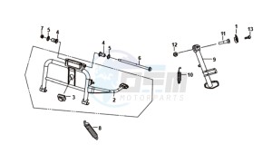 FIDDLE III 125I L5-L6 drawing CENTRAL STAND /SIDE STAND/ KICKSTARTER PEDAL