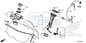 NSS125DF Forza 125 - NSS125D Europe Direct - (ED) drawing FUEL TANK