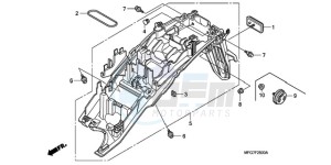 CB600FA39 Spain - (SP / ABS ST) drawing REAR FENDER