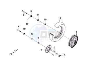 MIO 50 SPORT 45KMH drawing FRONT WHEEL / BRAKE DISC