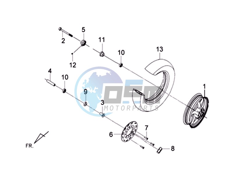 FRONT WHEEL / BRAKE DISC