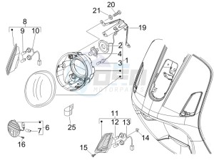 GTV 125 4T (Euro 3) UK drawing Head lights - Turn signal lamps