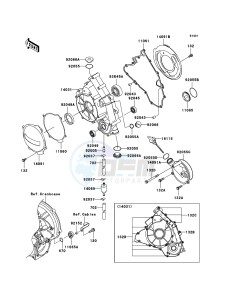 KFX700 KSV700B6F EU drawing Engine Cover(s)